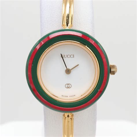 gucci bezel watch for sale|gucci watch with colored bezels.